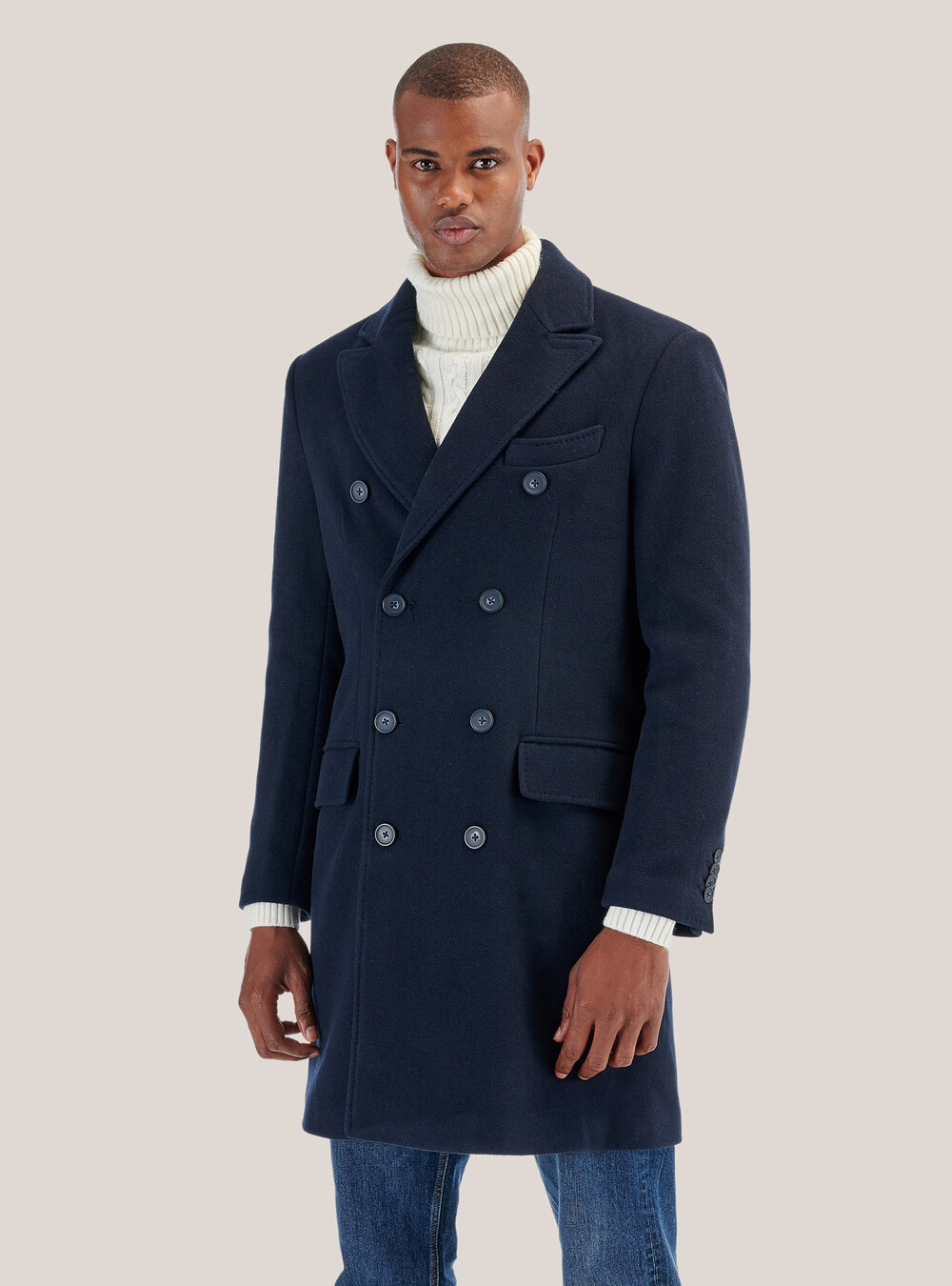 Manteau croisé en laine mélangée | Alcott | Manteaux et Vestes Uomo