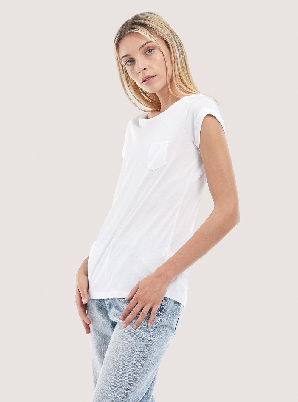 Camiseta básica algodón - Mujer