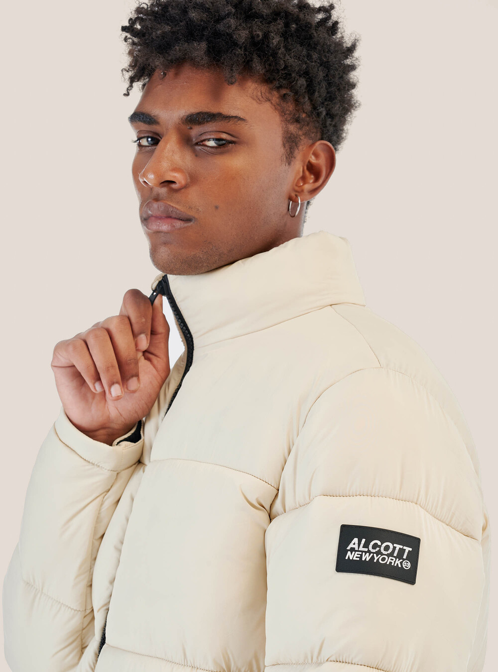 Solid colour puffy jacket | Alcott | Coats Uomo